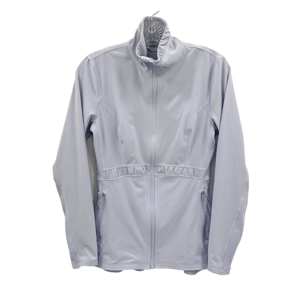 LULULEMON Women's 6 Round Trip Jacket in Cool Breeze Blue Full-Zip Ruched Luon